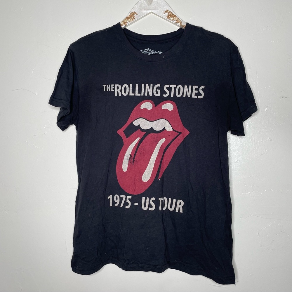 THE ROLLING STONES BAND TEE SZ LARGE WOMENS